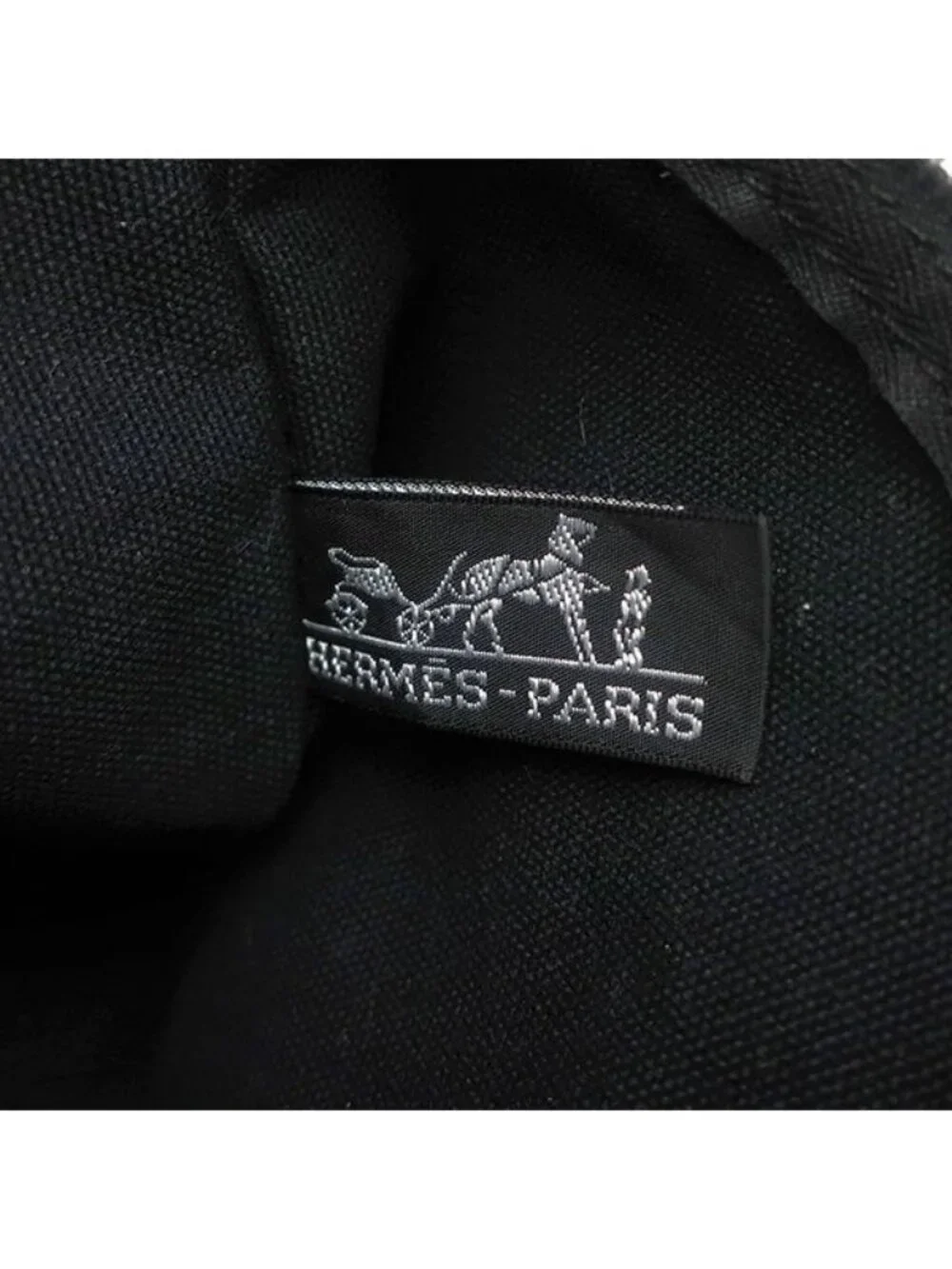 Hermes Tote Bag Cannes PM Canvas Black White